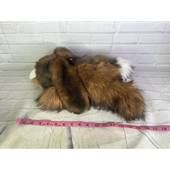 VTG Carousel by Guy Bunny Rabbit Laying Floppy Hairy Bull Nose Plush Toy Brown - Picture 8 of 12